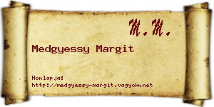 Medgyessy Margit névjegykártya