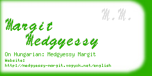 margit medgyessy business card